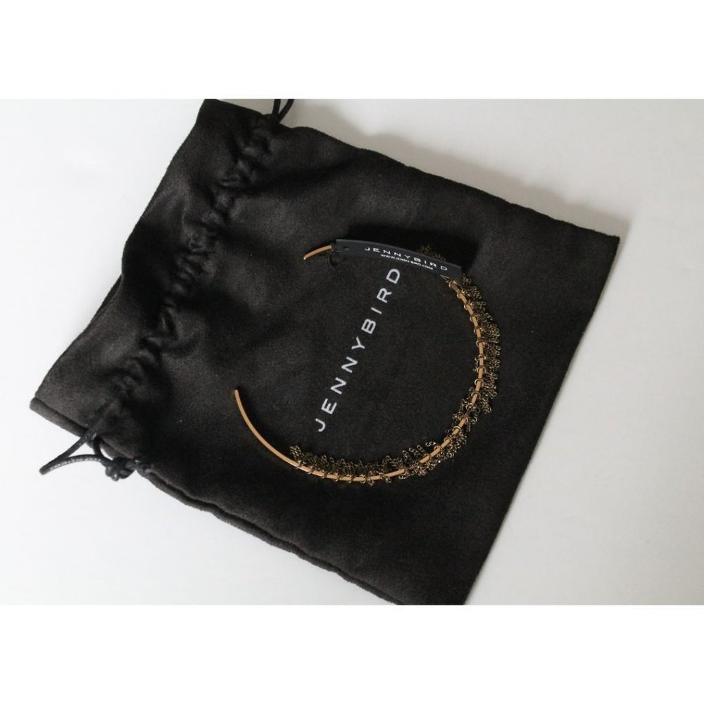 Jenny Bird Collins Ave Choker Necklace Bronze Fringe Rare